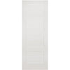 Premium Single Sliding Door & Wall Track - Shaker 4  Panel Door - White Primed