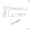 Monroe Double Door Lever Handle Pack - 6 Square Hinges - Polished Stainless Steel