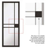 Dalston Black Internal Door Pair - Prefinished - Tinted Glass - Urban Collection