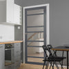 Metropolitan 7 Pane Solid Wood Internal Door UK Made DD6405G Clear Glass - Eco-Urban - Colour Options