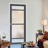 Malvan 4 Pane Solid Wood Internal Door UK Made DD6414SG Frosted Glass - Eco-Urban - Colour Options