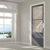 Berkley 2 Pane 1 Panel Solid Wood Internal Door UK Made DD6309G - Clear Glass - Eco-Urban - Colour Options