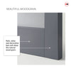 Urban Deco® Solid Wood Internal Door UK Made - Clear Glass - Stormy Grey Premium Primed - Bespoke Sizes