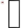 Single Sliding Door & Premium Wall Track - Eco-Urban® Baltimore 1 Pane Door DD6301G - Clear Glass - 6 Colour Options