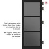 Manchester 3 Pane Solid Wood Internal Door UK Made DD6306 - Tinted Glass - Eco-Urban - Colour Options