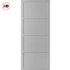 Single Sliding Door & Premium Wall Track - Eco-Urban® Brooklyn 4 Panel Door DD6307 - 6 Colour Options