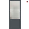 Berkley 2 Pane 1 Panel Solid Wood Internal Door UK Made DD6309 - Clear Reeded Glass - Eco-Urban - Colour Options