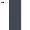Sirius Tubular Stainless Steel Track & Solid Wood Door - Eco-Urban® Marfa 4 Panel Door DD6313 - 6 Colour Options