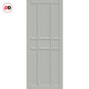 Double Sliding Door & Premium Wall Track - Eco-Urban® Tromso 9 Panel Doors DD6402 - 6 Colour Options