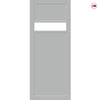 Orkney 1 Pane 2 Panel Solid Wood Internal Door UK Made DD6403SG Frosted Glass - Eco-Urban - Colour Options