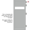 Orkney 1 Pane 2 Panel Solid Wood Internal Door UK Made DD6403SG Frosted Glass - Eco-Urban - Colour Options