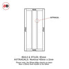 Sirius Tubular Stainless Steel Track & Solid Wood Door - Eco-Urban® Cornwall 3 Panel Door DD6404 - 6 Colour Options