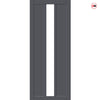 Cornwall 1 Pane 2 Panel Solid Wood Internal Door UK Made DD6404G Clear Glass - Eco-Urban - Colour Options