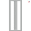 Avenue 2 Pane 1 Panel Solid Wood Internal Door UK Made DD6410SG Frosted Glass - Eco-Urban - Colour Options
