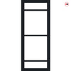 Malvan 4 Pane Solid Wood Internal Door UK Made DD6414G Clear Glass - Eco-Urban - Colour Options