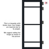 Malvan 4 Pane Solid Wood Internal Door UK Made DD6414G Clear Glass - Eco-Urban - Colour Options