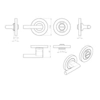 Steelworx SWT1025 Disability Bathroom Thumb Turn & Release - 3 Finishes