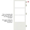 Staten 3 Pane 1 Panel Solid Wood Internal Door UK Made DD6310G - Clear Glass - Eco-Urban - Colour Options