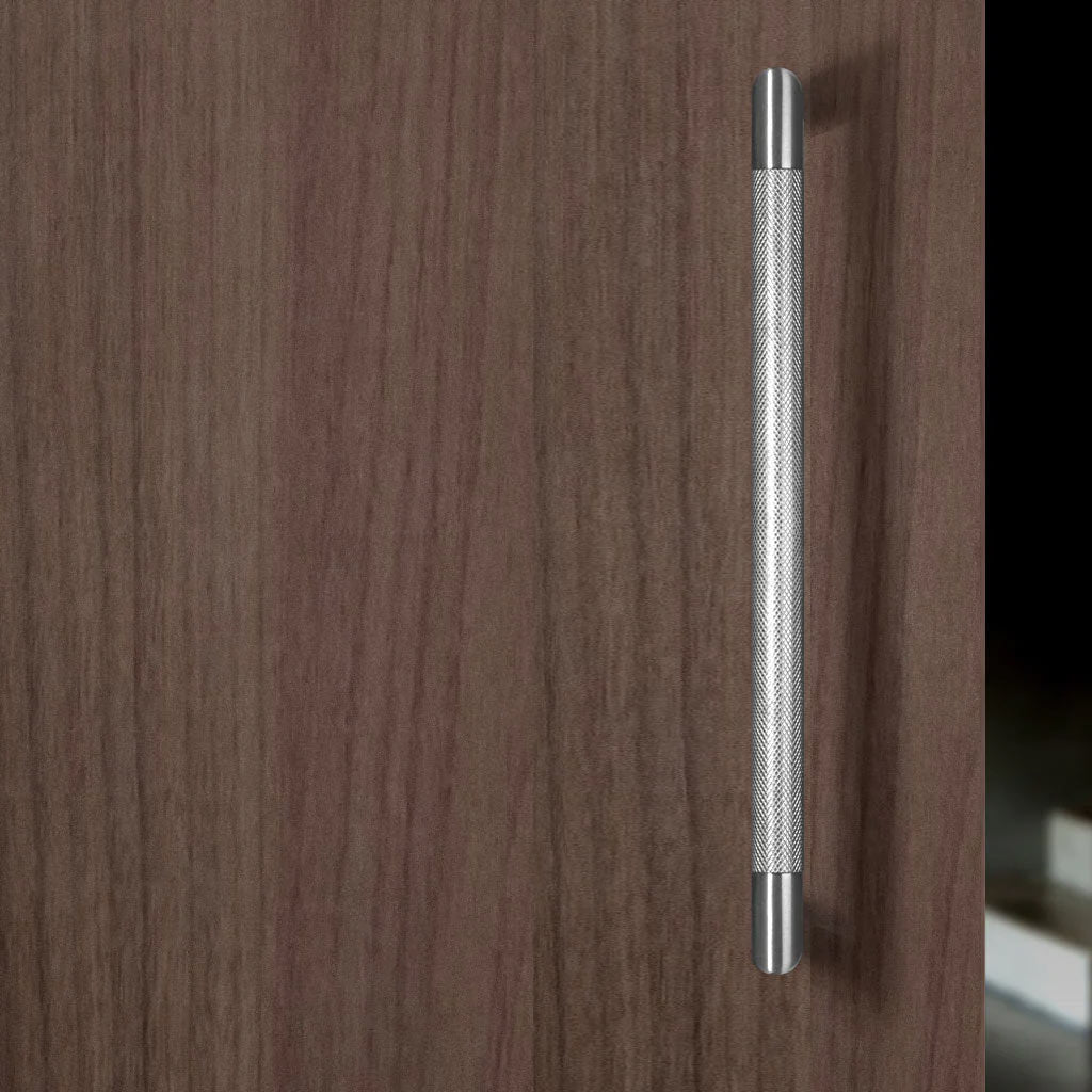 Aero 310mm Pair of Knurled Satin Stainless Steel Back to Back Pull Handles