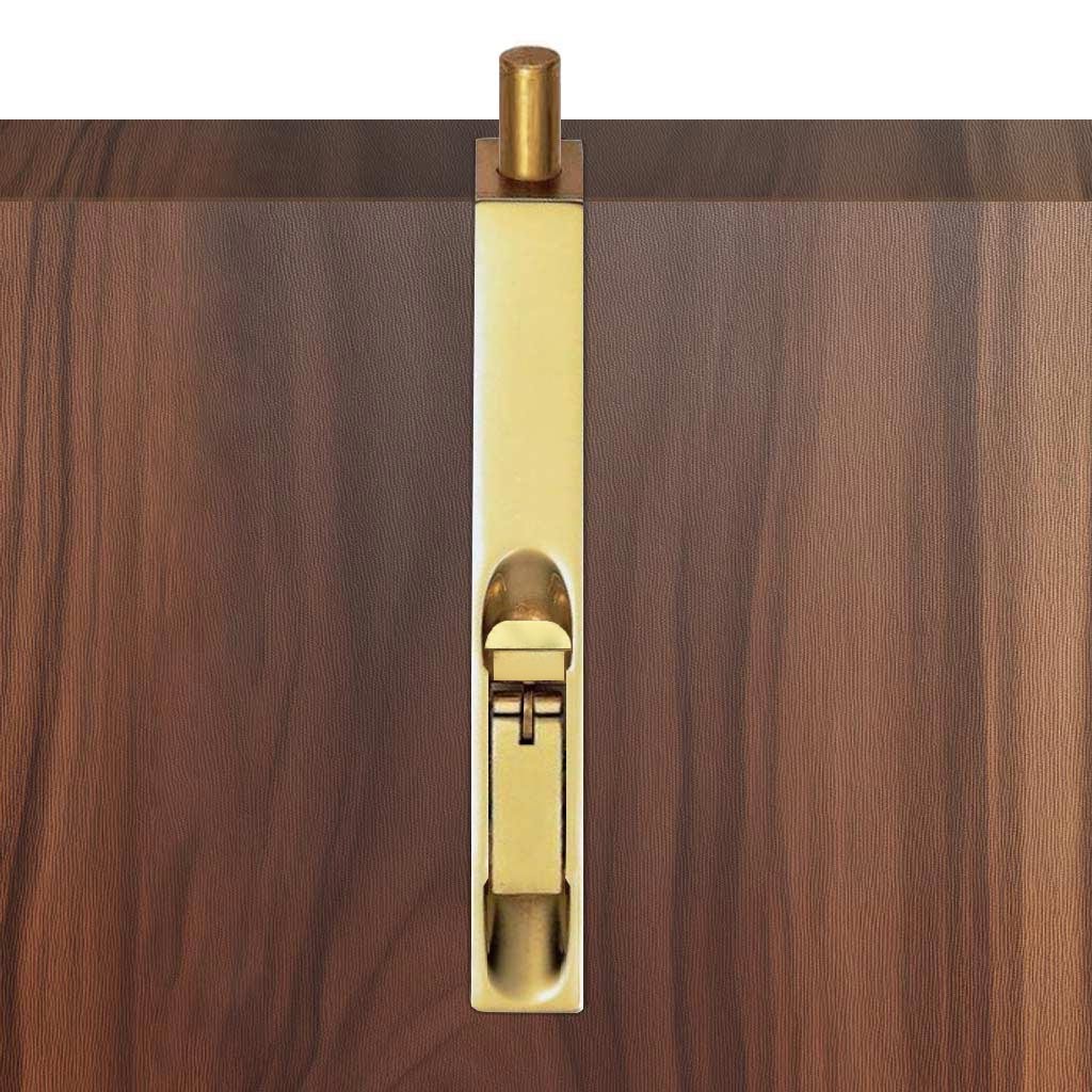 Dixon Flush Bolt Polished Gold Colour - 153x19mm