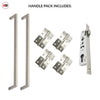 Concord XL 400mm Back to Back Pull Handle Pack - 4 Square Hinges - Satin Stainless Steel