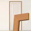 Made to Size Single Interior Unfinished Oak Veneered Frame and Simple Architrave Set