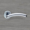 Serozzetta Noxia ZIN3003 Lever Latch Handles on Round Rose - Satin Chrome Plated