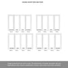 ThruEasi Room Divider - Pattern 10 White Primed Clear Glass Double Doors with Double Sides