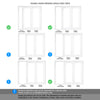 ThruEasi White Room Divider - Pattern 10 with Clear Glass Unfinished Door Pair with Full Glass Side