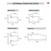 External LPD Universal Hardwood Door Frame - Shown with Single Side Aperture