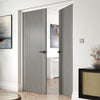 J B Kind Laminates Aria Grey Internal Internal Door Pair - Prefinished