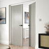J B Kind Laminates Aria Grey Internal Internal Door Pair - Prefinished