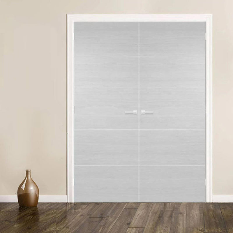 Thruframe Double Fire Door Frame Kit in White Primed MDF - Suits Double Fire Doors