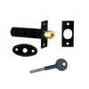 Eurospec DSB8225, Security Door Bolt & Key - Black Finish