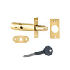 Eurospec DSB8225, Security Door Bolt & Key - Electro Brass Finish