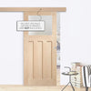 Single Sliding Door & Wall Track - DX Oak Door - Obscure Glass - 1930's Style