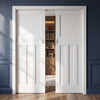 DX30's Panel Double Evokit Pocket Door - White Primed