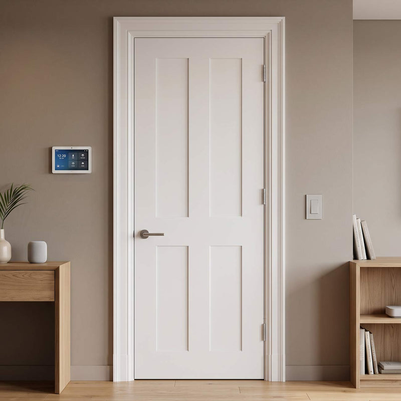 Bespoke Eton White Primed Victorian Shaker Fire Internal Door - 1/2 Hour Fire Rated