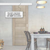 Single Sliding Door & Wall Track - Edmonton Light Grey Door - Prefinished