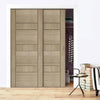 Minimalist Wardrobe Door & Frame Kit - Two Edmonton Light Grey Door - Prefinished