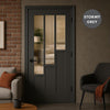 UK Made to Measure - Elston Interior Door - Reed Glass - Premium Primed - 7 Colour Options