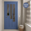 UK Made to Measure - Elston Interior Door - Tinted Glass - Premium Primed - 7 Colour Options