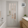 UK Made to Measure - Elston Interior Door - Frosted Glass - Premium Primed - 7 Colour Options