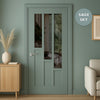 UK Made to Measure - Elston Interior Door - Tinted Glass - Premium Primed - 7 Colour Options