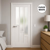 UK Made to Measure - Elston Interior Door - Frosted Glass - Premium Primed - 7 Colour Options