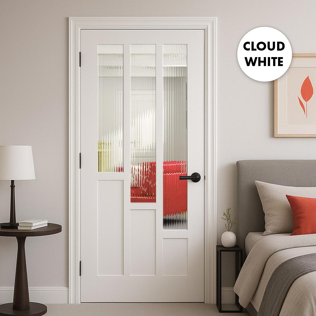 UK Made to Measure - Elston Interior Door - Reed Glass - Premium Prime