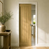 Ely Real American White Oak Veneer Single Evokit Pocket Door - Prefinished