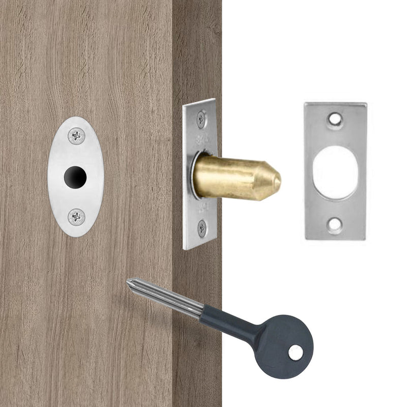 Eurospec DSB8225, Security Door Bolts & Key - Polished Chrome Finish