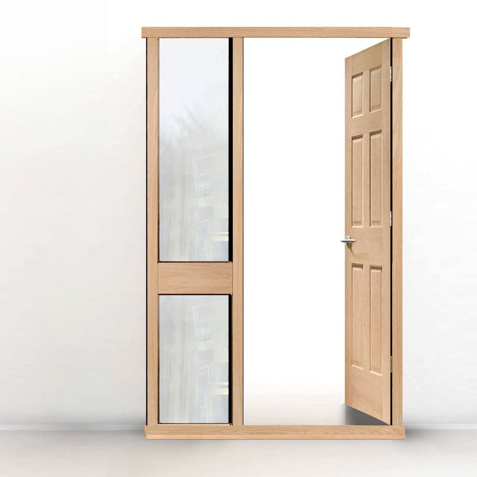 Exterior Door Frame with side glass apertures, Made to size, Type 2 Model 3.