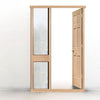 Exterior Door Frame with side glass apertures, Made to size, Type 2 Model 3.